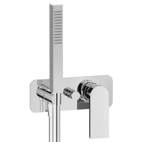 mitigeur douche encastré 2 sorties carré avec douchette main KH k3313 chromé