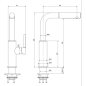 Mitigeur évier de cuisine inox contemporain,design, avec levier lateral et douchette extractible AC382SS