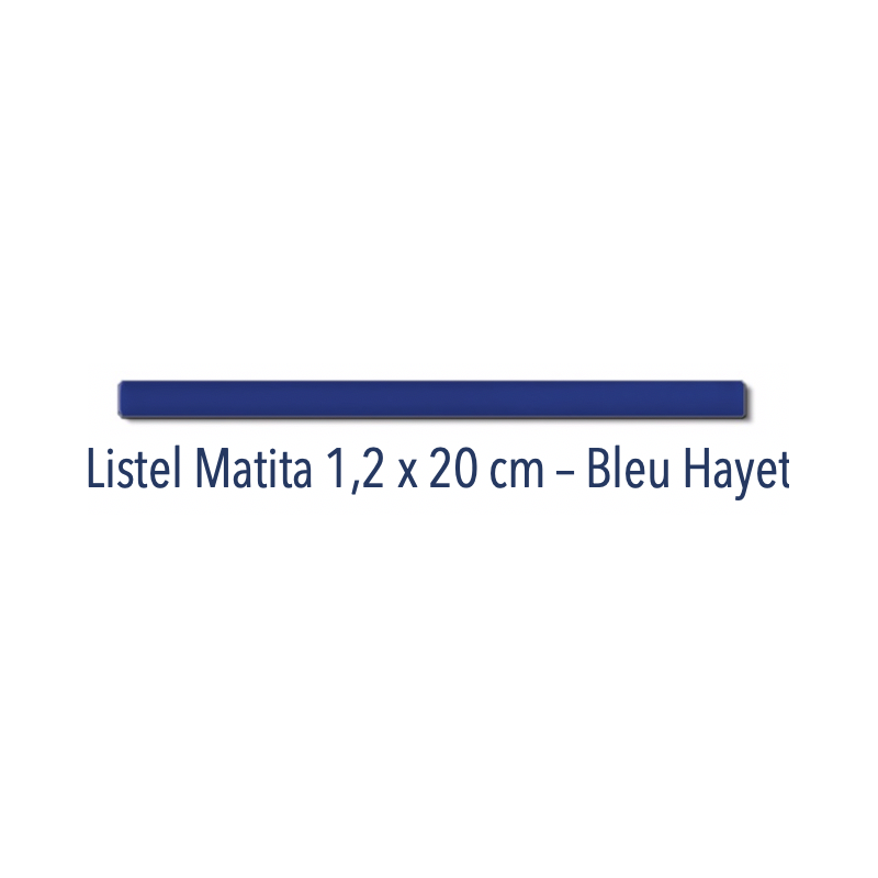 Listel plat brillant matita 1.2x20cm bleu hayet, vert d'eau, vert artisanal, blanc, ivoire, jaune artisanal Dif