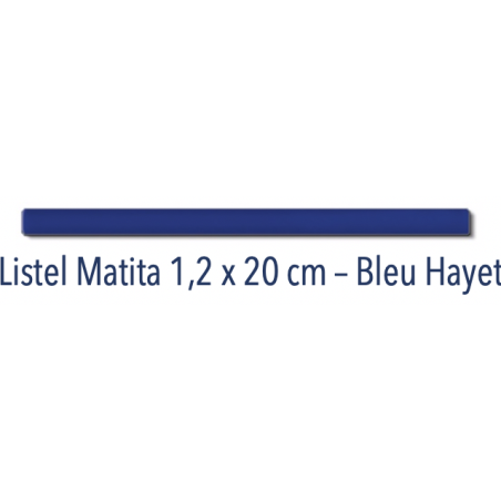 Listel plat brillant matita 1.2x20cm bleu hayet, vert d'eau, vert artisanal, blanc, ivoire, jaune artisanal Dif