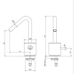 Mitigeur lavabo de salle de bain à poser socle marbre blanc: chromé, blanc mat, noir mat, or, or rose, nickel brossé IMR200