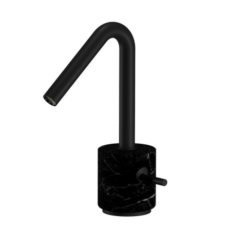 Mitigeur lavabo de salle de bain à poser, socle marbre noir: chromé, blanc mat, noir mat, or, or rose, nickel brossé IMR200