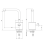 Mitigeur lavabo de salle de bain à poser, socle marbre blanc: chromé, blanc mat, noir mat, or, or rose, nickel brossé IMM200