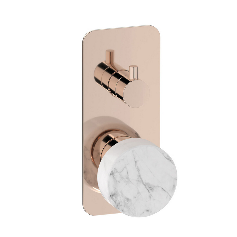 Mitigeur encastré douche 3 voies avec inverseur, marbre blanc: chromé, blanc mat, noir mat, or, or rose, nickel brossé IM312