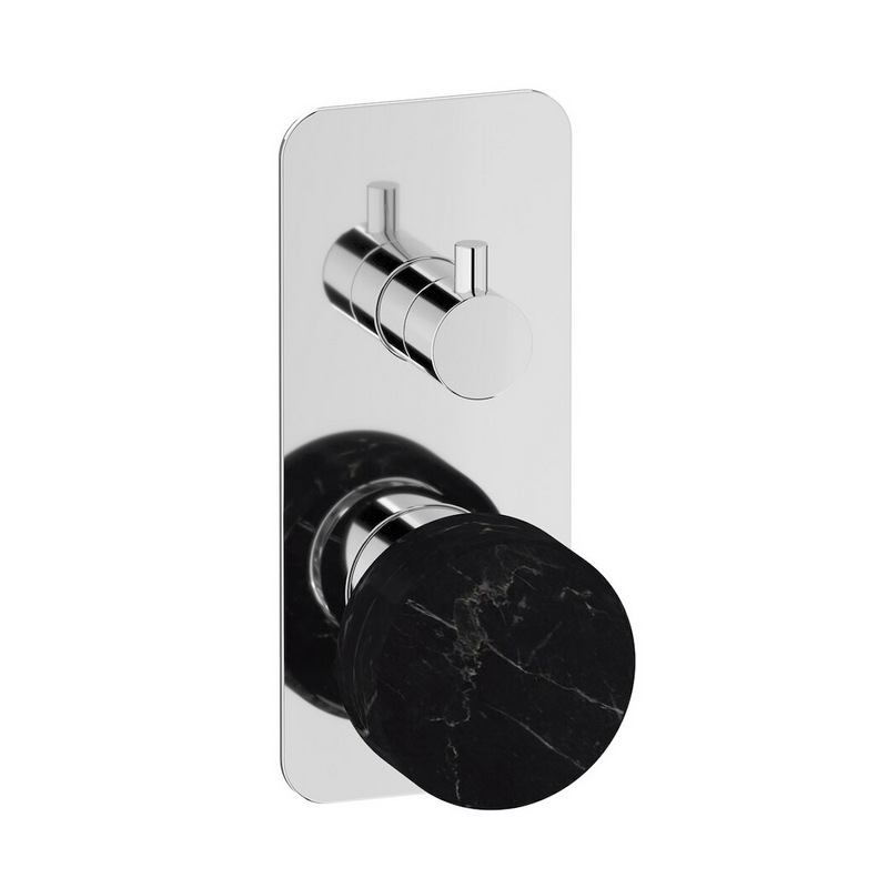 Mitigeur encastré douche 3 voies avec inverseur, marbre noir: chromé, blanc mat, noir mat, or, or rose, nickel brossé IM312