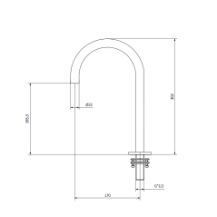 Bec de remplissage lavabo à poser en laiton: noir chromé, noir chromé brossé, or brossé, or rose brossé RX394