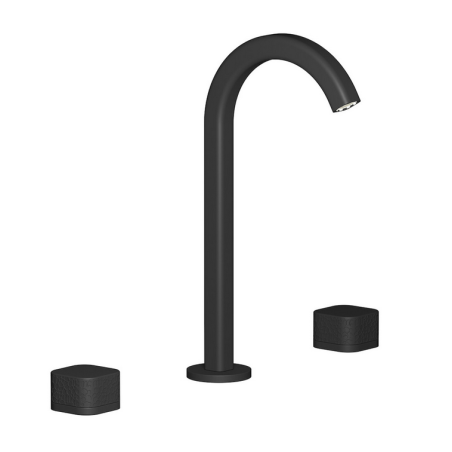 Mitigeur lavabo, 3 trous, avec bec 60°, et levier corail: chromé, noir mat, or, or rose, nickel brossé design EO392_2