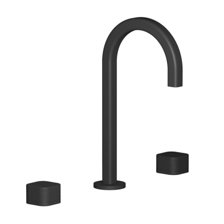 Mitigeur lavabo, 3 trous, avec bec 90°, et levier corail: chromé, noir mat, or, or rose, nickel brossé EO392_4