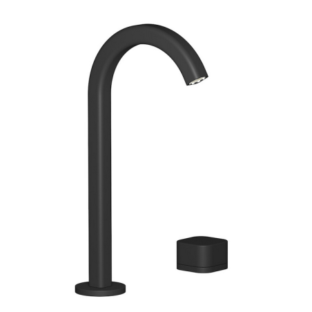 Mitigeur lavabo, 2 trous, avec bec 60°, et levier lisse: chromé, noir mat, or, or rose, nickel brossé EO394_1