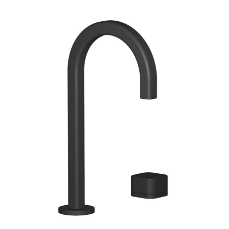 Mitigeur lavabo, 2 trous, avec bec 90°, et levier lisse: chromé, noir mat, or, or rose, nickel brossé EO394_3