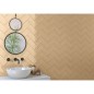 Carrelage moderne beige brillant rectangulaire mural Viv étnia siena 10x20cm