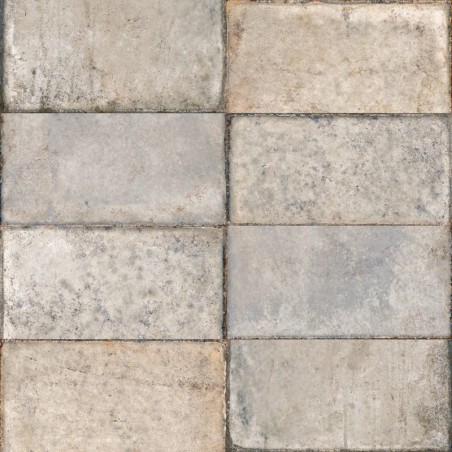 Carrelage vieille pierre, terre cuite usée clair, 60x60cm, 30x60cm, 30x30cm, 30x15cm, 7.3x30cm rectifié santanuove light