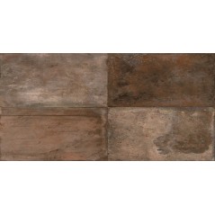 Carrelage vieille pierre, terre cuite usée marron, 60x60cm, 30x60cm, 30x30cm, 30x15cm, 7.3x30cm rectifié santanuove brown