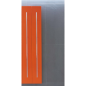 Sèche-serviette radiateur électrique design salle de bain contemporain Antxteso V orange mat avec une barre chromée