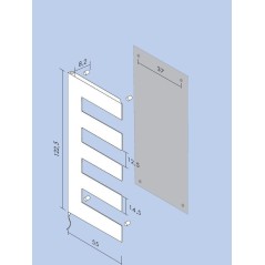 Sèche-serviette radiateur électrique design, salle de bain Antxpetine droit jaune mat 122.5x55cm