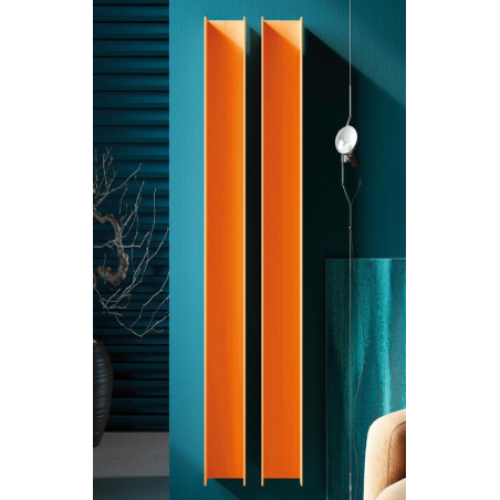 Sèche-serviette radiateur électrique design, contemporain salle de bain AntxT2V orange mat