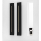 Sèche-serviette radiateur électrique design salle de bain contemporain Antxteso V noir mat avec une barre en métal chromé