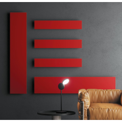 Radiateur électrique rectangulaire rouge, noir, gris, bleu, orange vertical ou horizontal Antxtavola 171x35cm