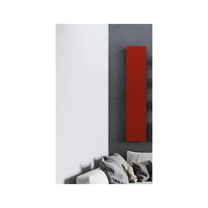 Radiateur électrique rectangulaire rouge, noir, blanc, orange, bleu, gris vertical + porte-serviette Antxtavola 121x35cm