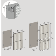 Sèche-serviette radiateur eau chaude design avec ou sans porte-serviette 82x61cm et 123x61cm antxWaffle V taupe