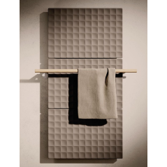 Sèche-serviette radiateur eau chaude design avec ou sans porte-serviette 82x61cm et 123x61cm antWaffle V blanc