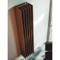 Radiateur eau chaude contemporain vertical moderne brun, noir, blanc mat 200x36cm antxTTO