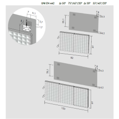 Radiateur eau chaude contemporain 61x123cm, 1100w/50°, gris mat, noir mat , blanc mat  antWaffle O gris