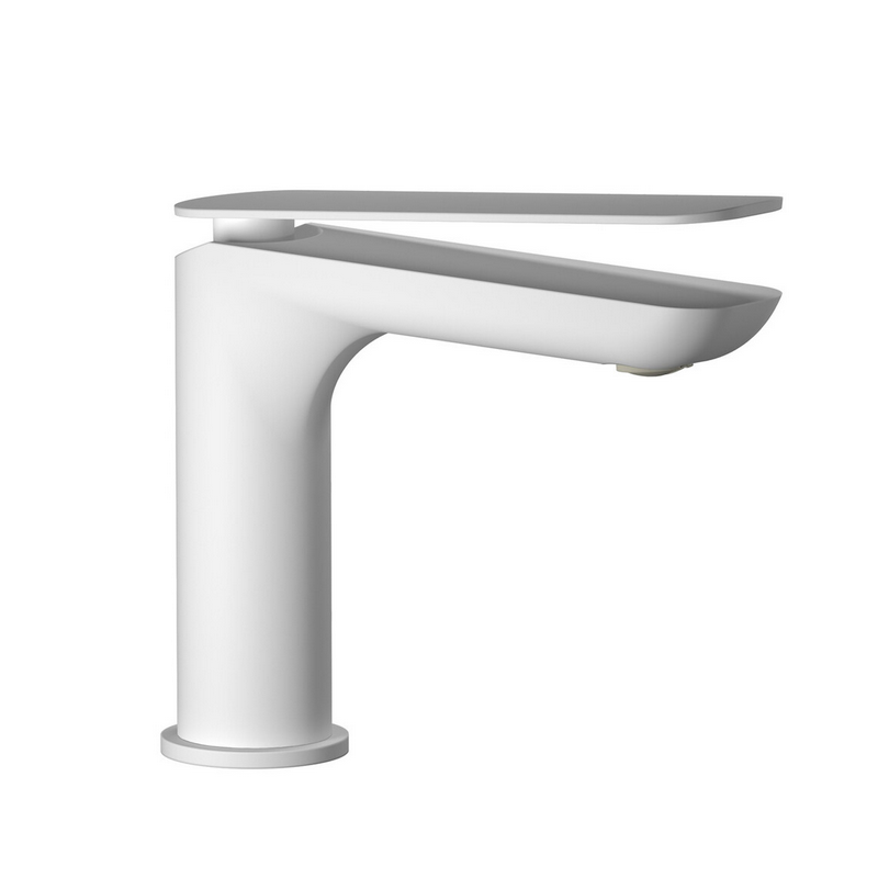 Mitigeur lavabo à poser contemporain bec arrondi, chromé, blanc mat, noir mat, or, or rose, nickel brossé K2200