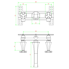 Mitigeur lavabo à encastrer contemporain: chromé, or, or rose, or pâle, platine BT306