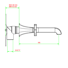 Mitigeur lavabo à encastrer contemporain: chromé, or, or rose, or pâle, platine BT306