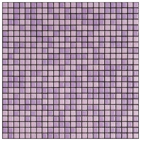 Mosaique violet brillant, nuancé, sol et mur, salle de bain, 1.2x1.2cm et 2.5x2.5cm apanthologia 6 sur trame 30x30cm