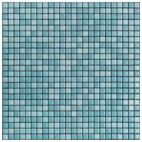 Mosaique bleu brillant, nuancé, sol et mur, salle de bain, 1.2x1.2cm et 2.5x2.5cm apanthologia 18 sur trame 30x30cm