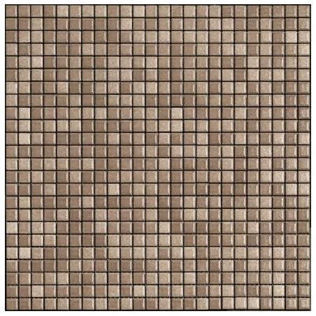 Mosaique marron brillant, nuancé, sol et mur, salle de bain, 1.2x1.2cm et 2.5x2.5cm apanthologia 27 sur trame 30x30cm