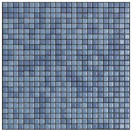Mosaique bleu brillant, nuancé, sol et mur, salle de bain, 1.2x1.2cm et 2.5x2.5cm apanthologia 30 sur trame 30x30cm