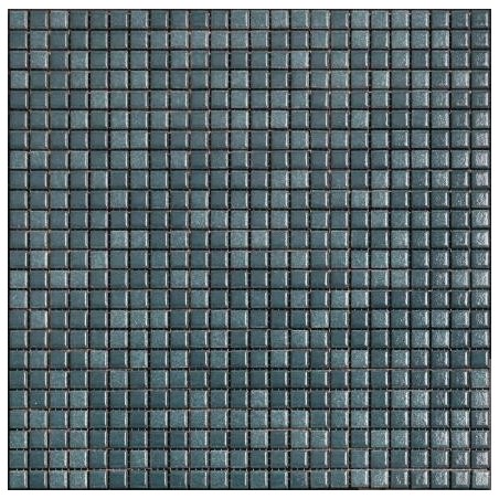 Mosaique bleu pétrole brillant, nuancé, sol et mur, salle de bain, 1.2x1.2cm et 2.5x2.5cm apanthologia 33 sur trame 30x30cm