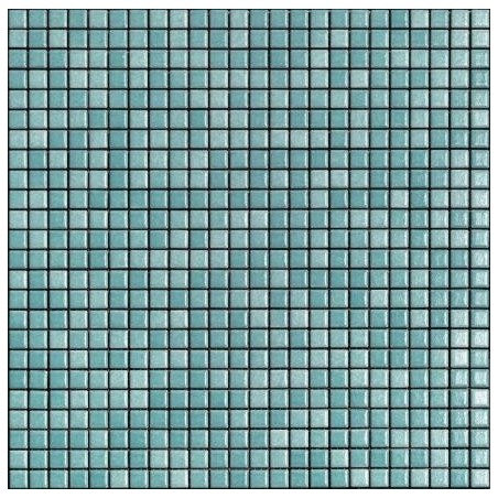 Mosaique bleu brillant, nuancé, sol et mur, salle de bain, 1.2x1.2cm et 2.5x2.5cm apanthologia 35 sur trame 30x30cm
