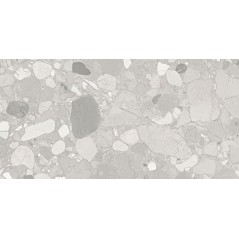 Carrelage imitation terrazzo uni gris clair mat rectifié 60x60cm, 60x120cm, Géocolorado perla