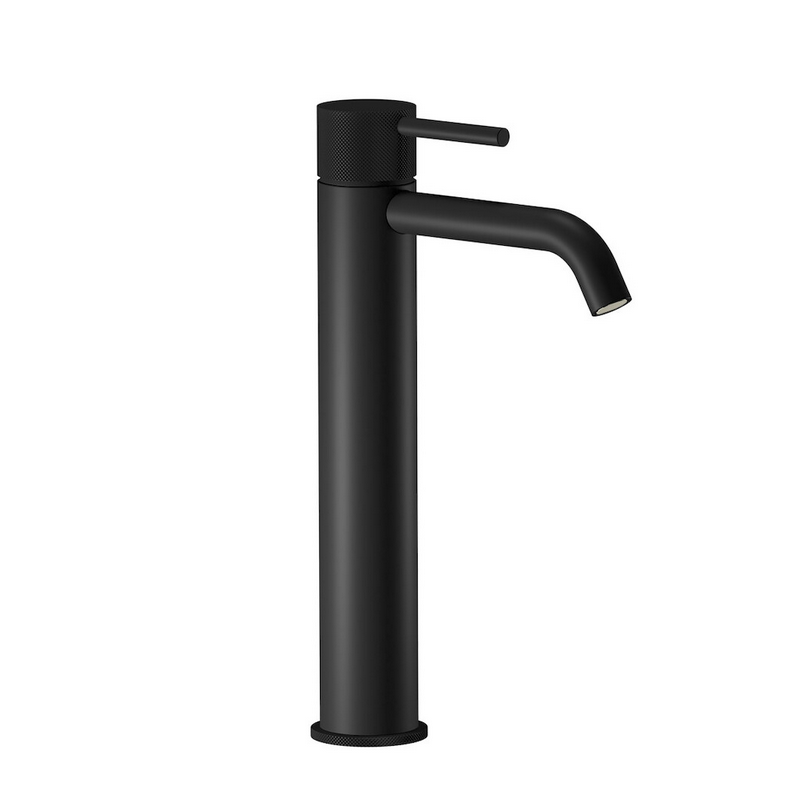 Mitigeur lavabo réhaussé à poser avec bonde clic clac: chromé, noir mat, couleur or, or rose, or pâle IB ID202