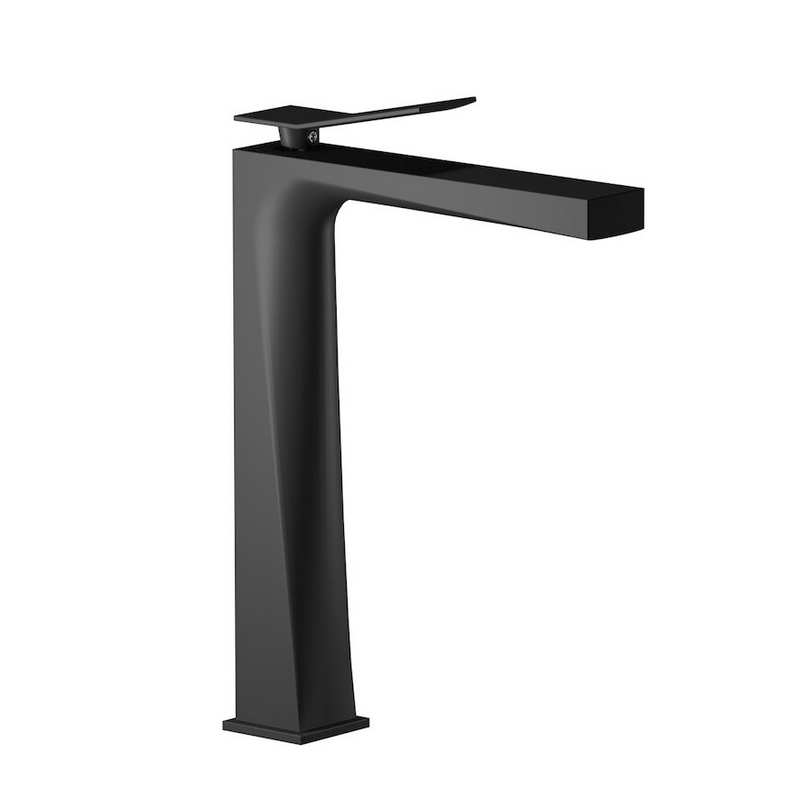 Mitigeur lavabo à poser haut bonde clic clac: chromé, noir mat, blanc mat, couleur or, or rose, nickel brossé  IB WA202