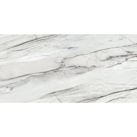 Carrelage imitation marbre poli brillant blanc veiné de noir rectifié, 30x60cm, 60x60cm, 60x120cm, 90x90cm Duresgobi