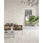 Carrelage imitation terrazzo ivoire poli brillant rectifié 120x120, 90X90, 60x120, 60x60cm, santavenistone ivory