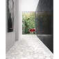 Carrelage imitation terrazzo gris clair mat rectifié 120x120, 90x90, 60x120, 60x60cm, santavenistone perle