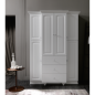 Meuble de salle de bain de style ancien, rétro, art-déco laqué blanc mat largeur150cm hauteur210cm compx AC15B