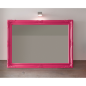 Miroir salle de bain, art-déco 70x70x6cm, ou 70x95x6cm sans éclairage, avec cadre rose mat compx louis16