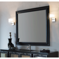 Miroir salle de bain, art-déco  sans éclairage, 100x140, 70x120, 100x120, 140x120cm avec cadre noir mat compx lord