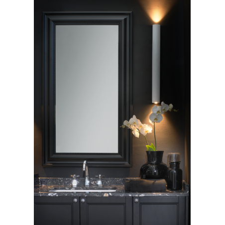 Miroir salle de bain, art-déco  sans éclairage, 100x140, 70x120, 100x120, 140x120cm avec cadre noir brillant compx lord