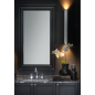 Miroir salle de bain, art-déco  sans éclairage, 100x140, 70x120, 100x120, 140x120cm avec cadre noir brillant compx lord