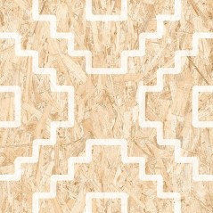 Carrelage imitation bois aggloméré décoré blanc mat, décor, 59.3x59.3cm rectifié,  R10, VIV seriaki blanc naturel