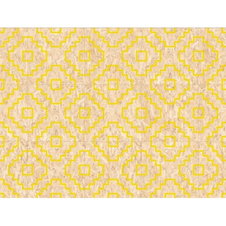 Carrelage imitation bois aggloméré décoré jaune mat, décor, 59.3x59.3cm rectifié,  R10, V seriaki naturel amarillo