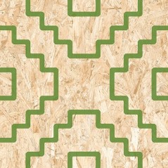 Carrelage imitation bois aggloméré décoré vert mat, décor, 59.3x59.3cm rectifié,  R10, VIV seriaki naturel vert